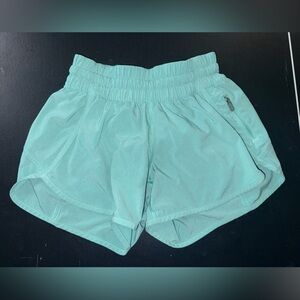 Mint Green Lululemon Track That High Rise Lined Short 4”